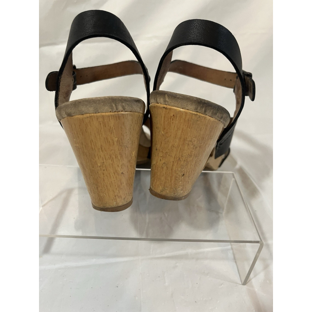 Dansko Tasha Black Leather Slingback Wedge Clog Sandals size 39 Us size 8.5-9 - Picture 9 of 15